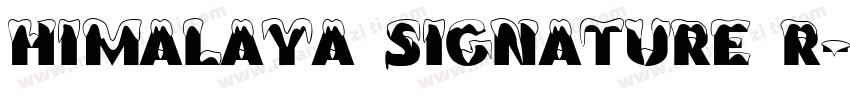 Himalaya Signature R字体转换